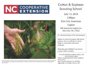 Cover photo for Cotton and Soybean Scouting School