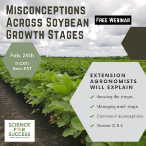 Cover photo for Webinar: Misconceptions Across Soybean Growth Stages